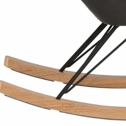 New Wohnen Moderner Schaukelsessel in Grau & Eiche - Amphiono