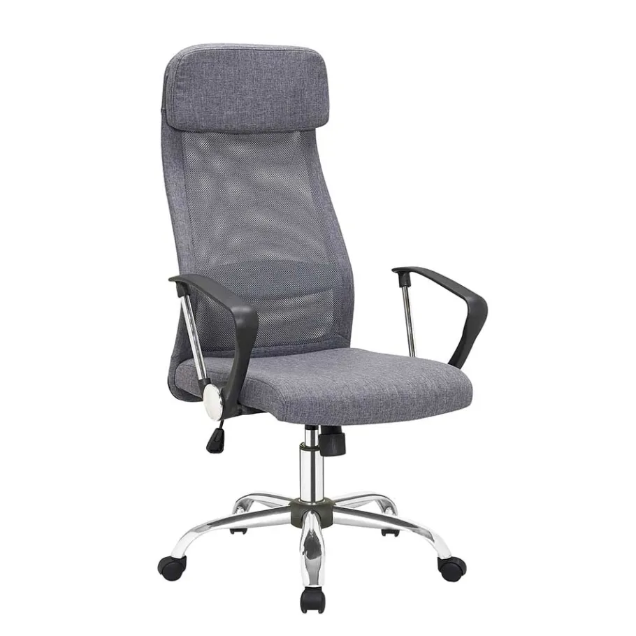 Hot Wohnen Moderner Schreibtischsessel aus Mesh & Stoff - Amanencia
