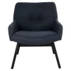 New Wohnen Moderner Sessel mit Strukturstoff in Grau - Mialano