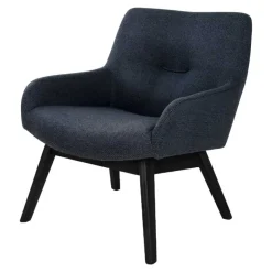 New Wohnen Moderner Sessel mit Strukturstoff in Grau - Mialano