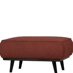 Online Wohnen Moderner Stoffhocker Boucle in Rotbraun - Anizia