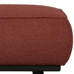 Online Wohnen Moderner Stoffhocker Boucle in Rotbraun - Anizia