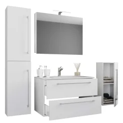 Best Wohnen Modernes Badezimmer in Weiß - Ipsum (vierteilig)
