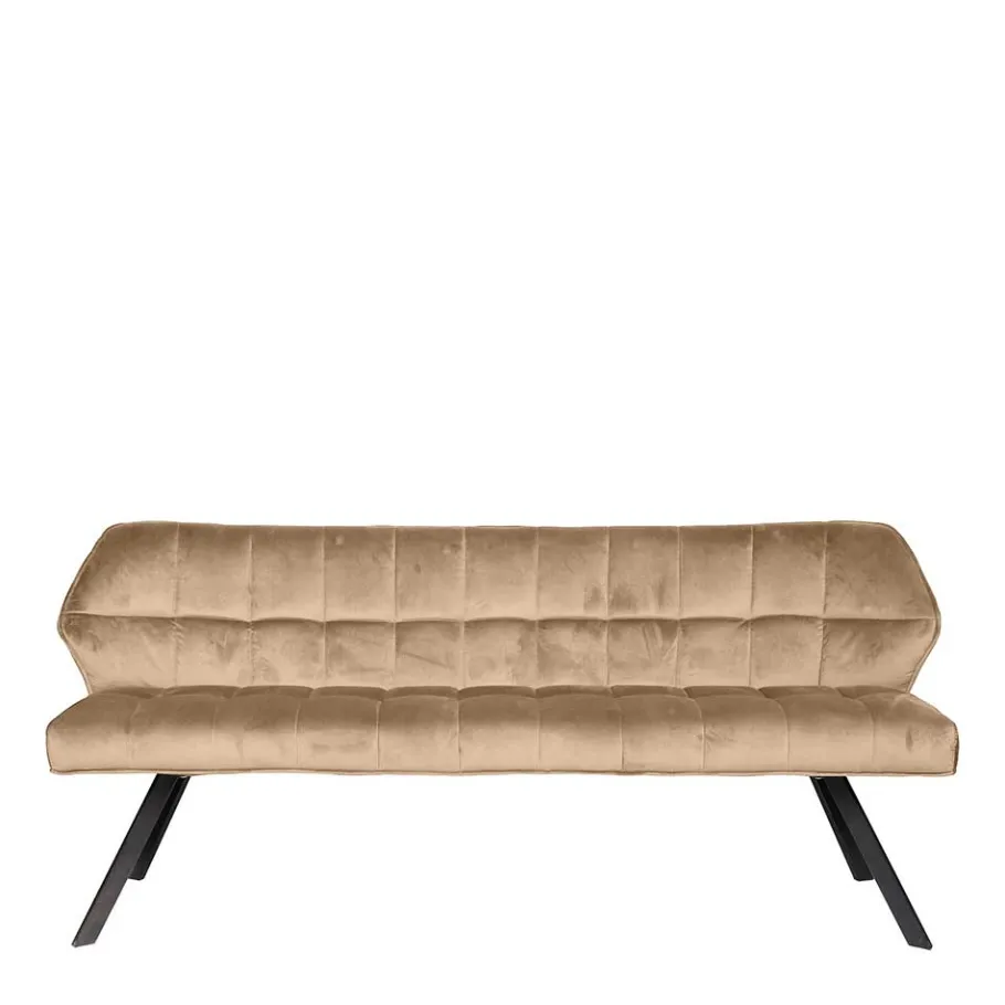 Clearance Wohnen Modernes Esstisch Sofa in Beige Samt - Foxxy
