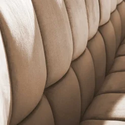 Clearance Wohnen Modernes Esstisch Sofa in Beige Samt - Foxxy
