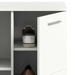 Outlet Wohnen Modernes Garderobenmöbel in Weiß - Rugova (zweiteilig)