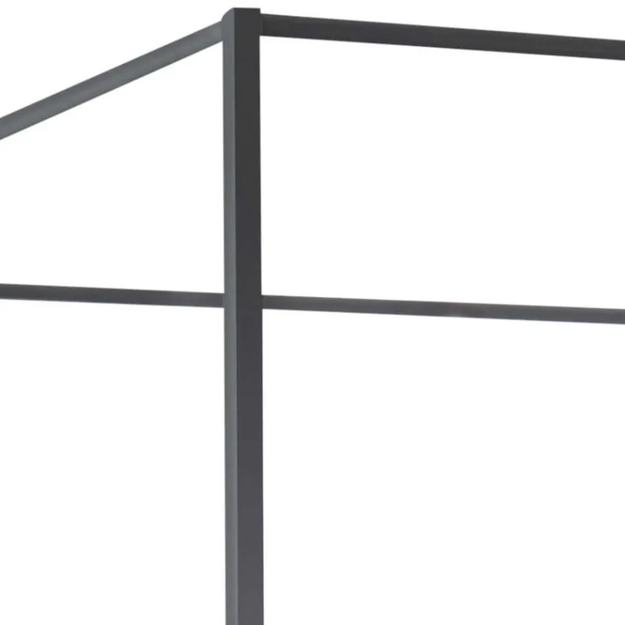Discount Wohnen Modernes Himmelbett aus Wildbuche mit Metallgestell - Flyma