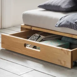 Best Wohnen Modernes Palettenbett in Kiefer Laugenfarben - Lira