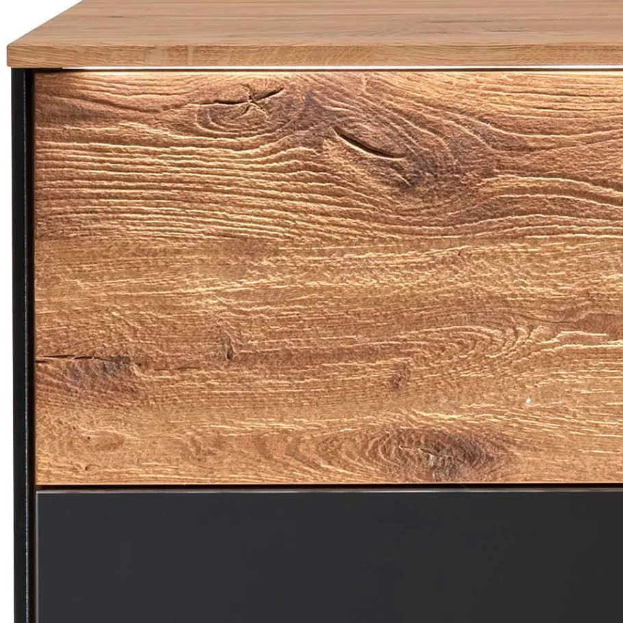 Best Wohnen Modernes Sideboard in Wildeiche und Anthrazit - Claas