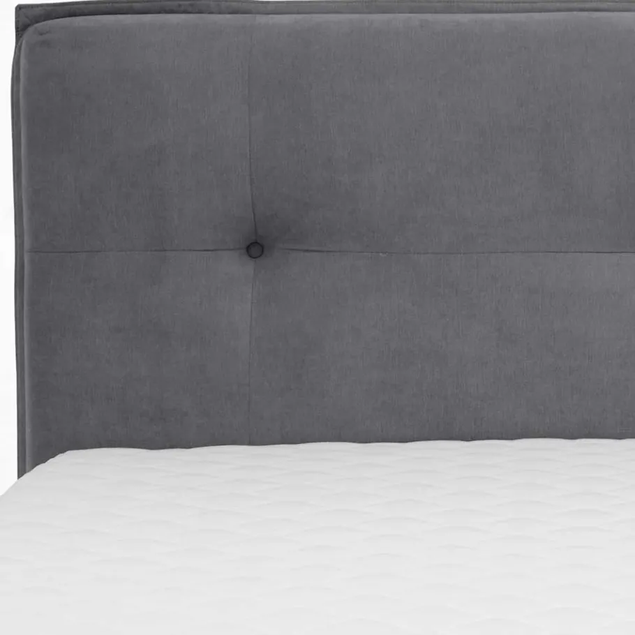 Online Wohnen Modernes Stauraum-Boxspringbett in Anthrazit - Zavagossa