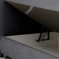 Online Wohnen Modernes Stauraum-Boxspringbett in Anthrazit - Zavagossa