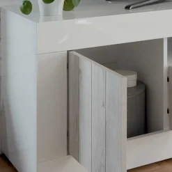 Clearance Wohnen Modernes TV Lowboard mit Fach & 3 Türen - Merenda