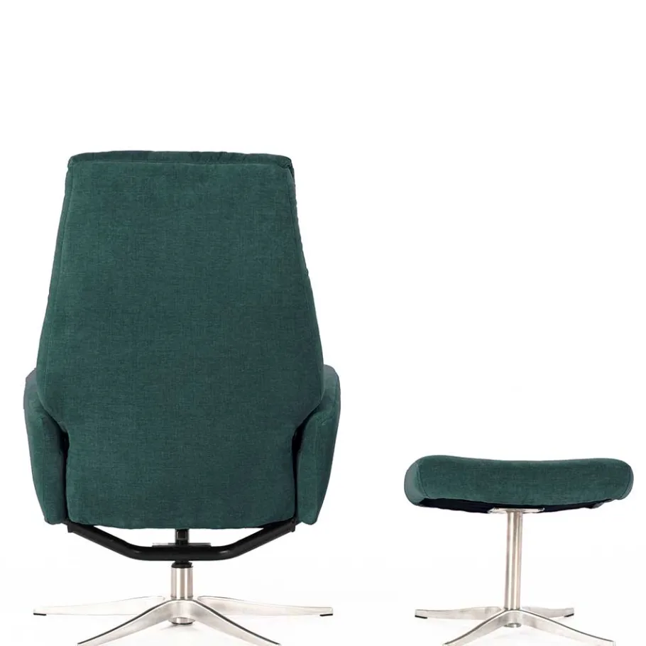 Best Wohnen Modernes TV Sessel Set mit Fußhocker - Trapani (zweiteilig)