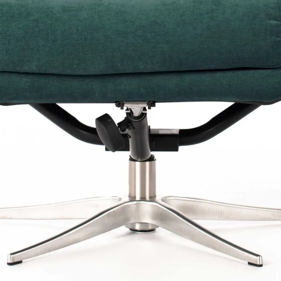 Best Wohnen Modernes TV Sessel Set mit Fußhocker - Trapani (zweiteilig)