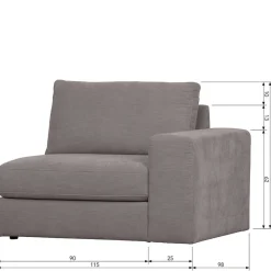 Wohnen Modulsofa Kombi aus zwei Elementen - Gregg