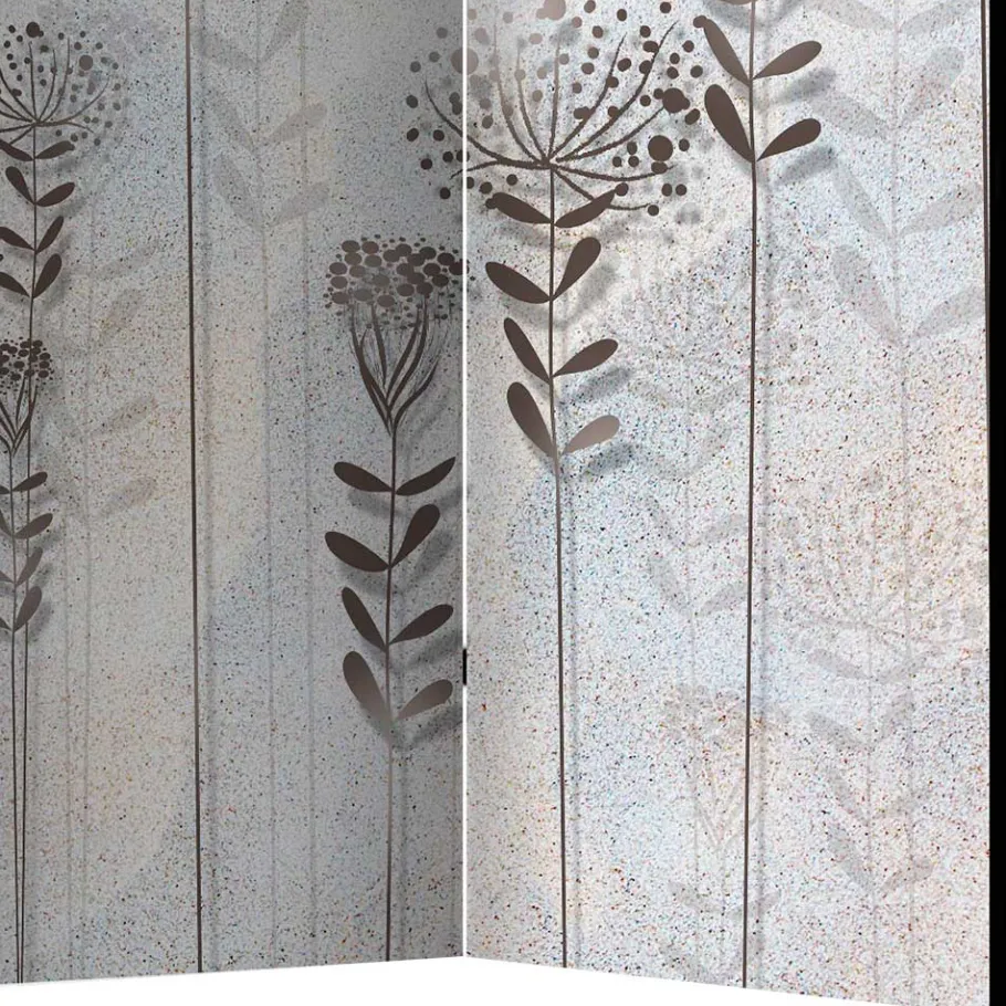 Sale Wohnen Monochrom bedruckter Paravent mit floralem Motiv - Stepana