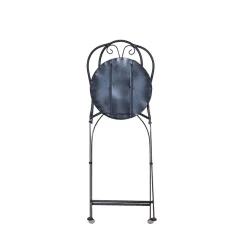 Clearance Wohnen Mosaik Gartenstuhl Set Etiennas mit Eisen Schwarz (2er Set)