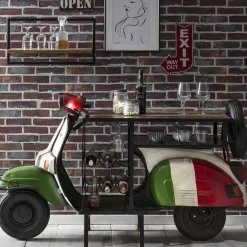 Outlet Wohnen Motorroller Hausbar Italia Vintage Design - Nite