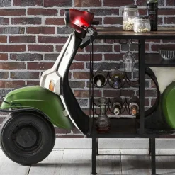 Outlet Wohnen Motorroller Hausbar Italia Vintage Design - Nite