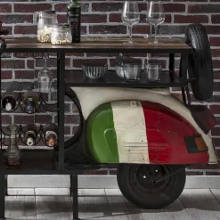Outlet Wohnen Motorroller Hausbar Italia Vintage Design - Nite