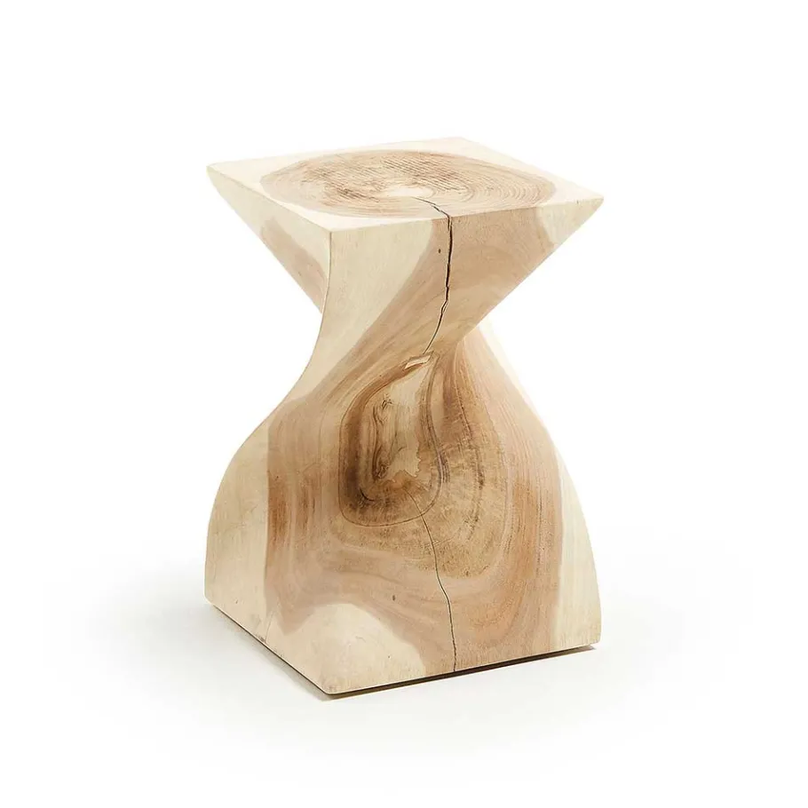 Clearance Wohnen Mungur Holz Beistelltisch im Sanduhr Design - Topherus
