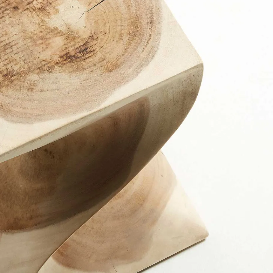 Clearance Wohnen Mungur Holz Beistelltisch im Sanduhr Design - Topherus