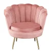 Hot Wohnen Muschel Loungesessel in Rosa & Gold - Intiatos