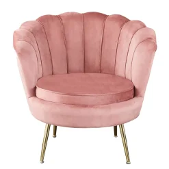 Hot Wohnen Muschel Loungesessel in Rosa & Gold - Intiatos