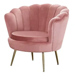 Hot Wohnen Muschel Loungesessel in Rosa & Gold - Intiatos