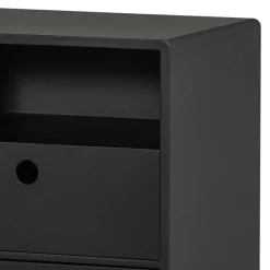 Hot Wohnen Nachtkommode in Schwarz - Borkata