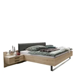 Clearance Wohnen Nachtkommoden & Doppelbett Kombi - Licruva I (dreiteilig)