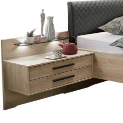 Clearance Wohnen Nachtkommoden & Doppelbett Kombi - Licruva I (dreiteilig)