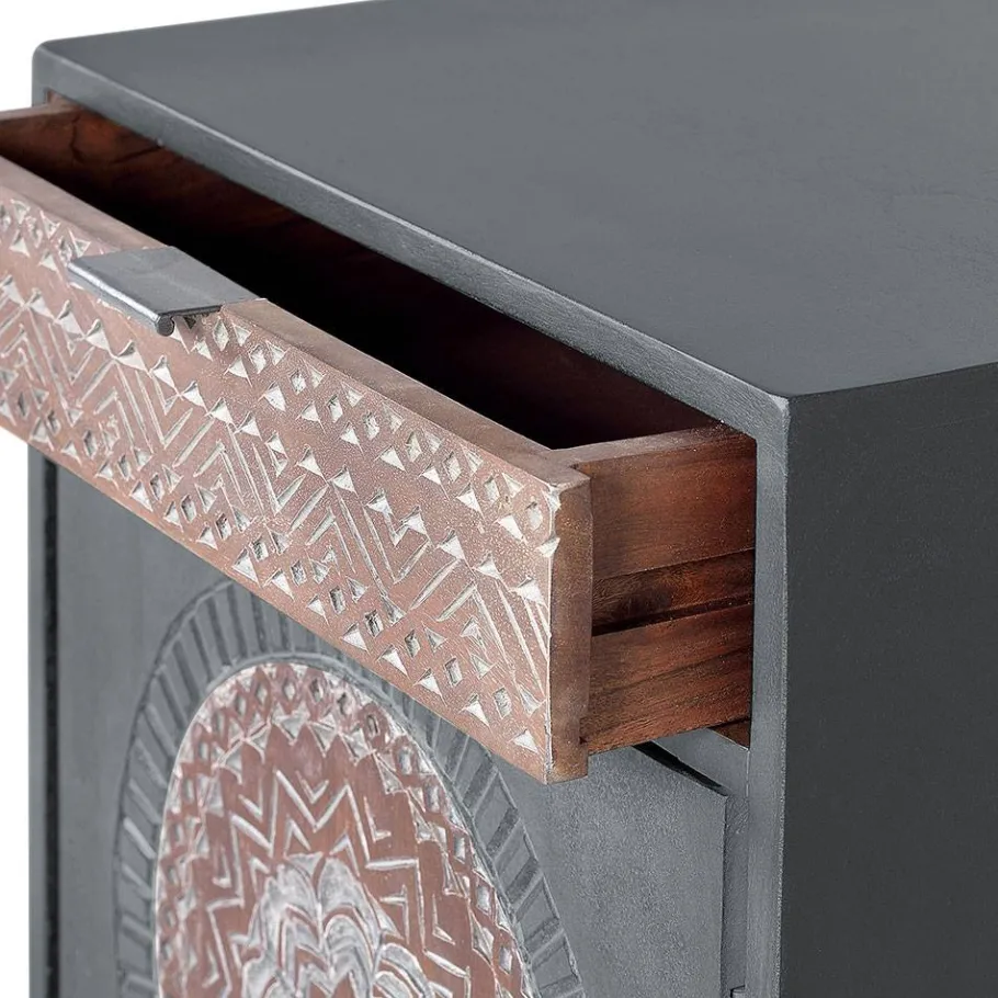 Hot Wohnen Nachtschrank - dekorativ mit Mandala - Mesusco