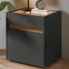 Clearance Wohnen Nachtschrank in Anthrazit und Wildeiche Dekor - Ahilav