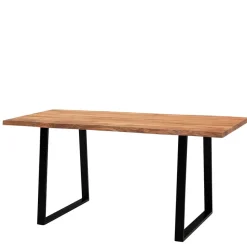 Clearance Wohnen Naturkanten-Tisch mit Trapezbeinen - Captain