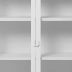 Wohnen Niedrige Vitrine aus Stahl in Weiß - Sancrez