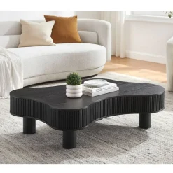 Hot Wohnen Niedriger Design-Couchtisch in Schwarz - Hiloria