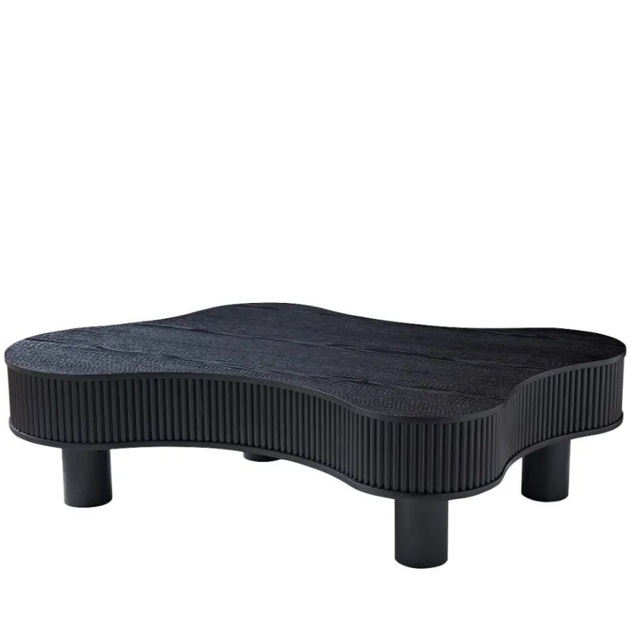 Hot Wohnen Niedriger Design-Couchtisch in Schwarz - Hiloria