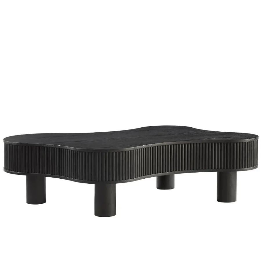 Hot Wohnen Niedriger Design-Couchtisch in Schwarz - Hiloria