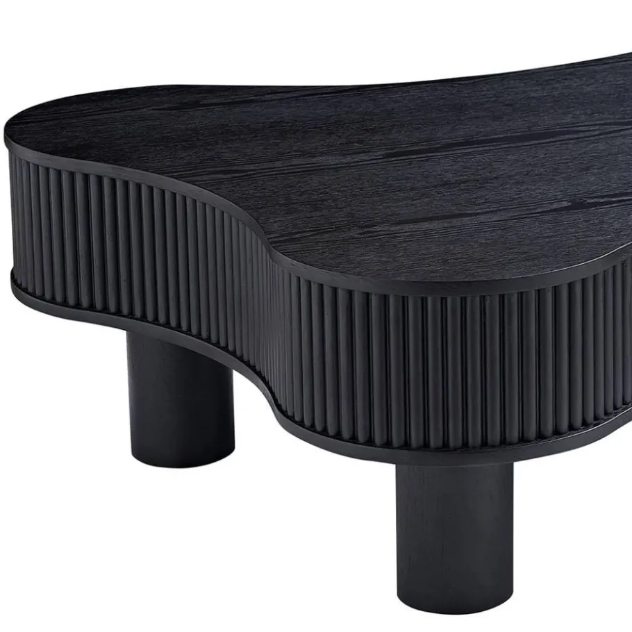Hot Wohnen Niedriger Design-Couchtisch in Schwarz - Hiloria