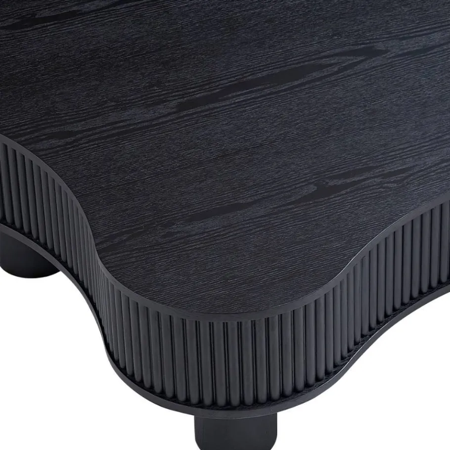 Hot Wohnen Niedriger Design-Couchtisch in Schwarz - Hiloria