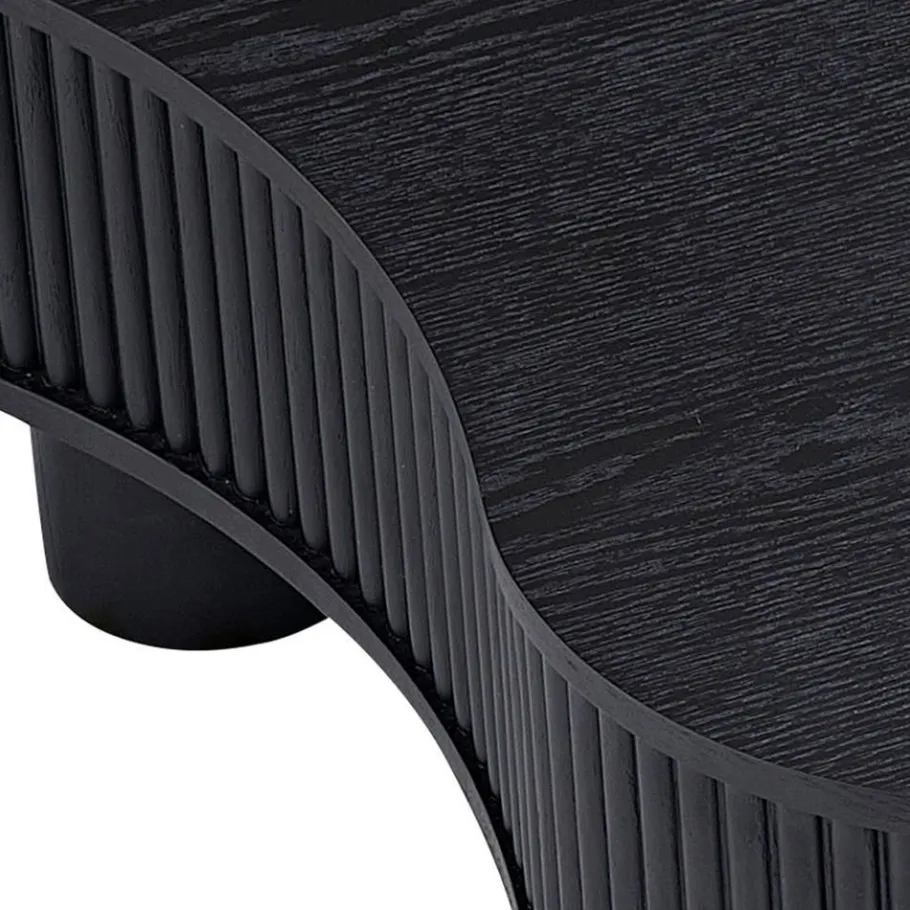 Hot Wohnen Niedriger Design-Couchtisch in Schwarz - Hiloria