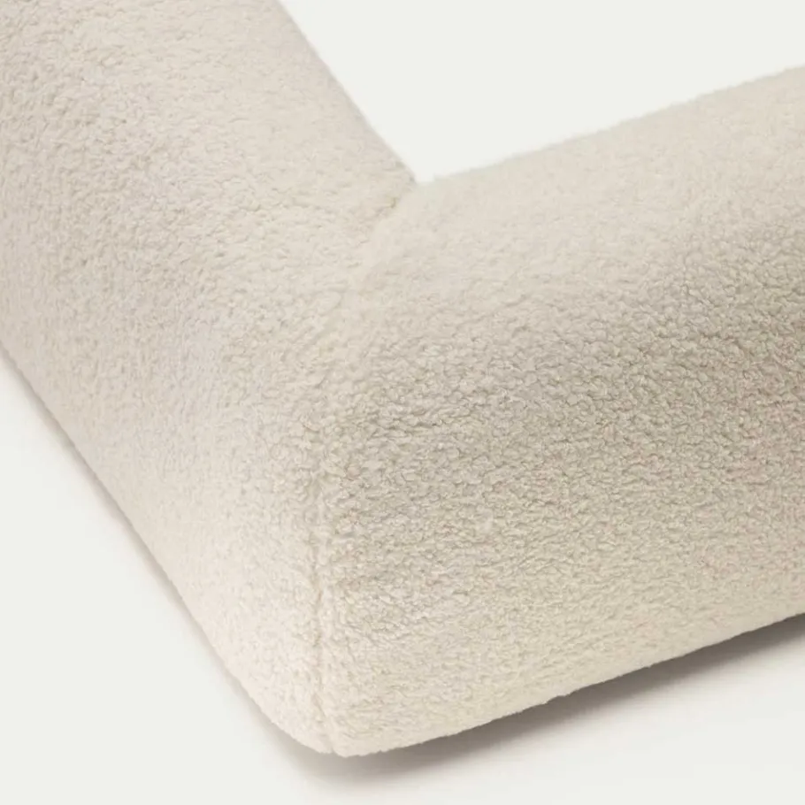 Wohnen Niedriges Polsterbett in Offwhite Boucle - Limburg