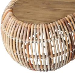 Online Wohnen Nieren Couchtisch Stalinos aus Rattan