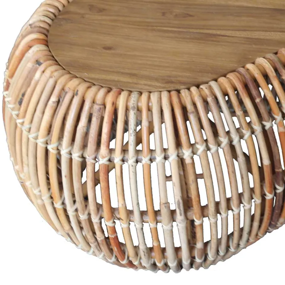 Online Wohnen Nieren Couchtisch Stalinos aus Rattan