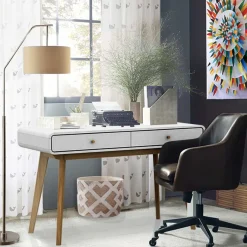 Online Wohnen Nordic Chic Schreibtisch zweifarbiges MDF - Kolreva