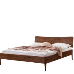 Best Wohnen Nussbaum Holzbett für zwei Personen - Lerchona