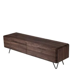 Discount Wohnen Nussbaum Lowboard mit zwei Klappen - Rivossa I