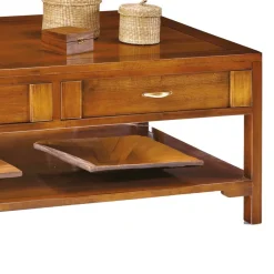 New Wohnen Nussbaumfarbener Couchtisch Mugello mit 2 Schubladen