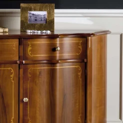 Discount Wohnen Nussbaumfarbenes Sideboard Dentro im Barock Design
